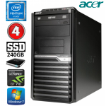 Acer Veriton M4610G MT G630 4GB 240SSD+1TB GT710 2GB DVD WIN7Pro
