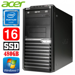 Acer Veriton M4610G MT G630 16GB 480SSD DVD WIN7Pro
