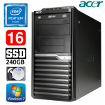 Acer Veriton M4610G MT G630 16GB 240GB+1TB DVD WIN7Pro