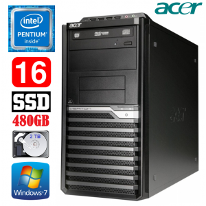 Acer Veriton M4610G MT G630 16GB 480GB+2TB DVD WIN7Pro