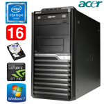Acer Veriton M4610G MT G630 16GB 500GB GT710 2GB DVD WIN7Pro