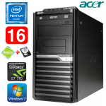 Acer Veriton M4610G MT G630 16GB 120SSD+500GB GT710 2GB DVD WIN7Pro