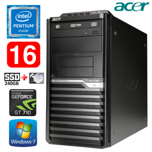 Acer Veriton M4610G MT G630 16GB 240SSD+1TB GT710 2GB DVD WIN7Pro