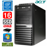Acer Veriton M4610G MT G630 16GB 480SSD+1TB GT1030 2GB DVD WIN7Pro