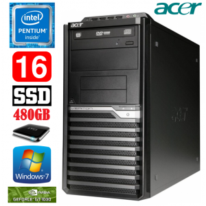 Acer Veriton M4610G MT G630 16GB 480SSD+1TB GT1030 2GB DVD WIN7Pro
