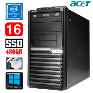 Acer Veriton M4610G MT G630 16GB 480GB+2TB DVD WIN10
