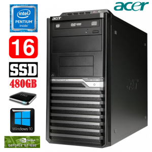 Acer Veriton M4610G MT G630 16GB 480SSD+1TB GT1030 2GB DVD WIN10