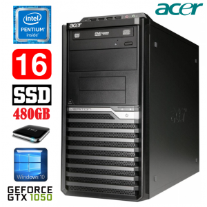 Acer Veriton M4610G MT G630 16GB 480SSD+1TB GTX1050 2GB DVD WIN10