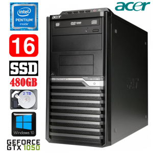 Acer Veriton M4610G MT G630 16GB 480SSD+2TB GTX1050 2GB DVD WIN10