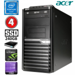 Acer Veriton M4610G MT G630 4GB 240SSD+1TB GT710 2GB DVD WIN10Pro