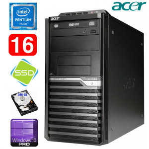 Acer Veriton M4610G MT G630 16GB 120GB+500GB DVD WIN10Pro