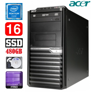 Acer Veriton M4610G MT G630 16GB 480GB+2TB DVD WIN10Pro