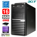 Acer Veriton M4610G MT G630 16GB 480SSD+1TB GTX1050 2GB DVD WIN10Pro