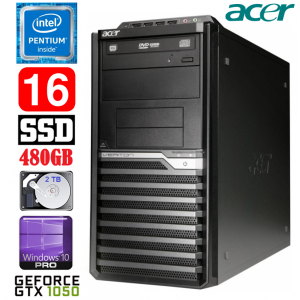 Acer Veriton M4610G MT G630 16GB 480SSD+2TB GTX1050 2GB DVD WIN10Pro