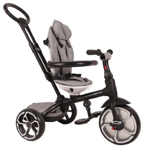 Bērnu velosipēds QPlay Tricycle Prime 4 in 1 (814) pelēks