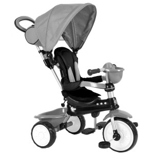 Bērnu velosipēds QPlay Tricycle Comfort 4 in 1 (892) pelēks