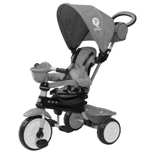 Bērnu velosipēds QPlay Tricycle Comfort 4 in 1 (892) pelēks