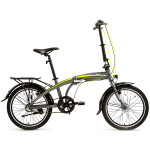 Saliekamais velosipēds Bisan 20 FX3500 NX3 (PR10010250) pelēks/dzeltens