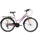 Pilsētas velosipēds Bisan 28 Smile rozā/sudrabs (17)