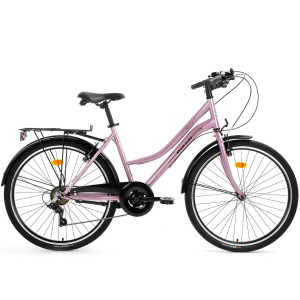 Pilsētas velosipēds Bisan 28 Smile rozā/sudrabs (17)