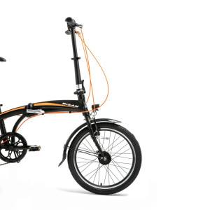 Saliekamais velosipēds Bisan 20 FX3500 TRN melns/oranžs