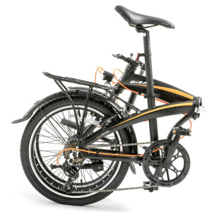 Saliekamais velosipēds Bisan 20 FX3500 TRN melns/oranžs