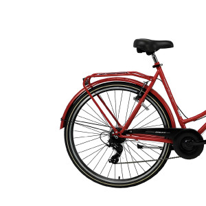 Pilsētas velosipēds Bisan 28 Paradise S (PR10010418) sarkans/pelēks (21)