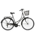 Pilsētas velosipēds Bisan 28 Paradise S melns/pelēks (M)