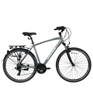 Tūrisma velosipēds Bisan 28 TRX8100 City g.pelēks/zaļš (M)