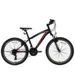 Pusaudžu velosipēds Bisan 24 MTS4600 VB (PR10010448) melns/sarkans