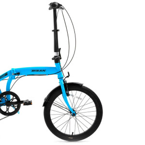 Saliekamais velosipēds Bisan 20 Twin S gaiši zils