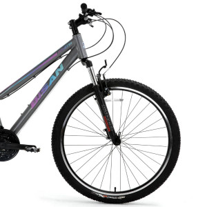 Kalnu velosipēds Bisan ATHENA V Metallic Grey/Blue/Purple (Rata izmērs: 27,5 Rāmja izmērs: 17)