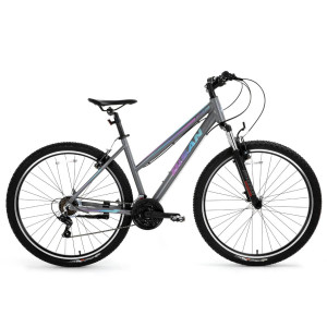 Kalnu velosipēds Bisan ATHENA V Metallic Grey/Blue/Purple (Rata izmērs: 27,5 Rāmja izmērs: 17)