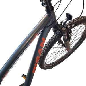 Kalnu velosipēds Bisan LEON V Matt Grey/Orange (Rata izmērs: 27.5 Rāmja izmērs: 19)