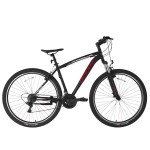 Kalnu velosipēds Bisan LEON V Matt Black/Red (Rata izmērs: 29 Rāmja izmērs: 19)