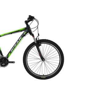 Kalnu velosipēds Bisan MTX7050 VB Matt Black/Green (Rata izmērs: 27.5 Rāmja izmērs: 19)
