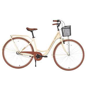 Pilsētas velosipēds Bisan SORRENTO Cream/Gold (Rata izmērs: 28 Rāmja izmērs: 17)