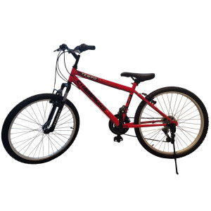 Pusaudžu velosipēds Champions 24 Tempo (TMP.2401) melns/sarkans