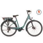 Elektriskais velosipēds Rock Machine 28 Cityride e100SD (I) zaļš matēts (L)