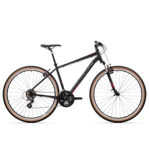 Kalnu velosipēds Rock Machine Crossride 100 Matte Black/Grey/Red (Rata izmērs: 29 Rāmja izmērs: L)