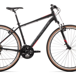 Kalnu velosipēds Rock Machine Crossride 100 Matte Black/Grey/Red (Rata izmērs: 29 Rāmja izmērs: L)