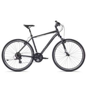 Kalnu velosipēds Rock Machine Rokk 30 Matte Black (Rata izmērs: 28,  Rāmja izmērs: M)