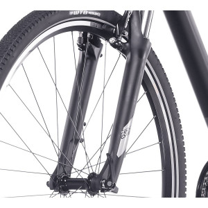 Kalnu velosipēds Rock Machine Rokk 30 Matte Black (Rata izmērs: 28,  Rāmja izmērs: M)