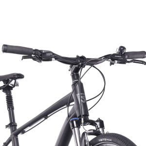 Kalnu velosipēds Rock Machine Rokk 30 Matte Black (Rata izmērs: 28,  Rāmja izmērs: M)