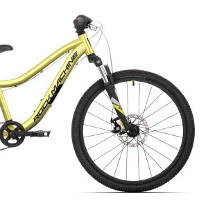 Pusaudžu velosipēds Rock Machine Storm Jr. 24 Sulfur Yellow (Rata izmērs: 24 Rāmja izmērs: 12)
