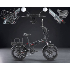 Saliekamais elektriskais velosipēds Skyjet GTIII PRO PLUS Black