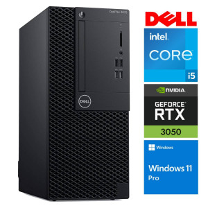 DELL 3070 Tower i5-8500 16GB 128SSD M.2 NVME RTX3050 6GB WIN11Pro