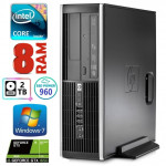 HP 8100 Elite SFF i5-750 8GB 960SSD+2TB GTX1650 4GB DVD WIN7Pro