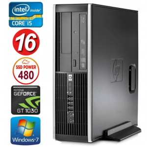HP 8100 Elite SFF i5-750 16GB 480SSD GT1030 2GB DVD WIN7Pro