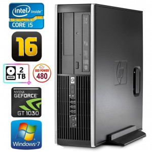 HP 8100 Elite SFF i5-750 16GB 480SSD+2TB GT1030 2GB DVD WIN7Pro